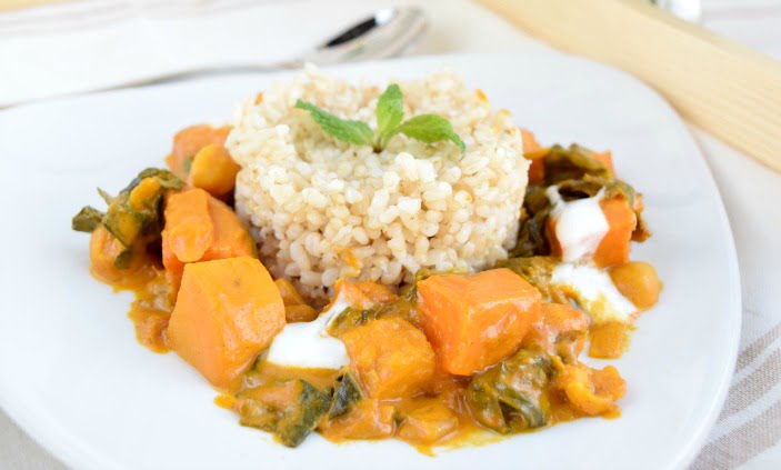 Coconut sweet potato curry