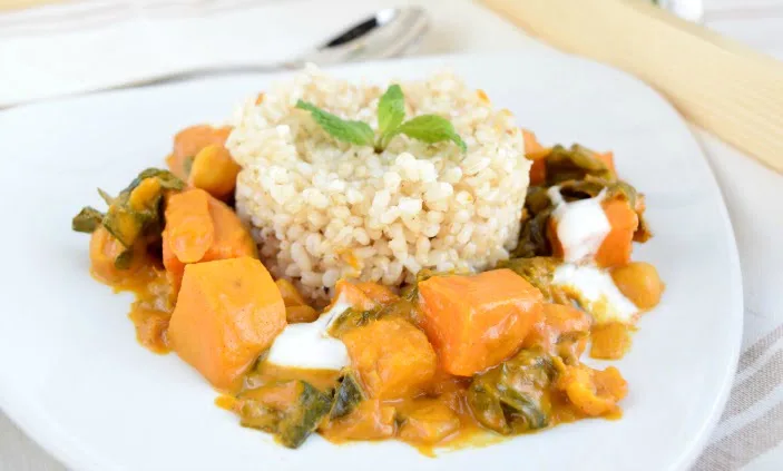 Coconut sweet potato curry