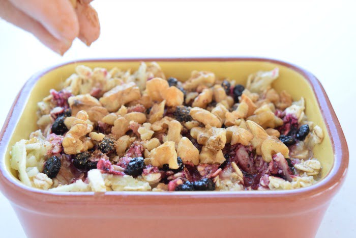 Apple Blueberry Oatmeal Bake