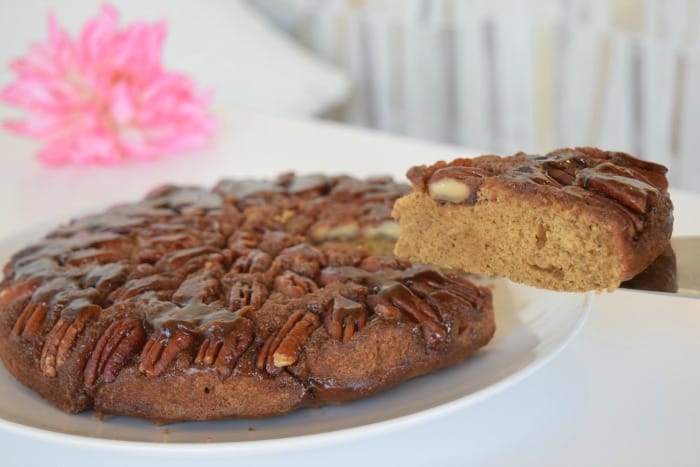 Vegan Sticky Pecan Banana Cake