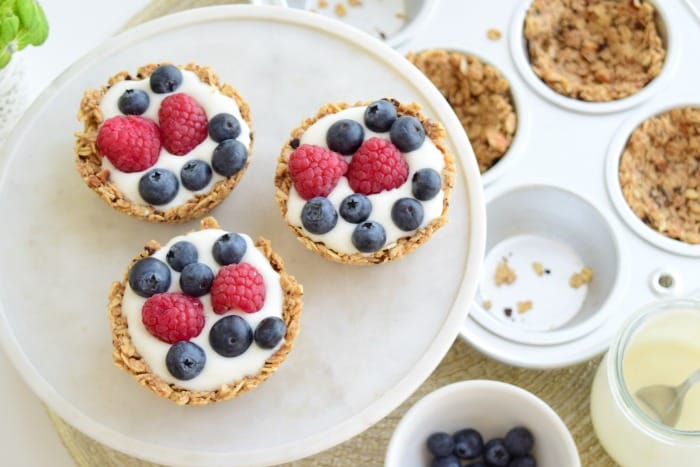 Yogurt and Berries Granola Cups