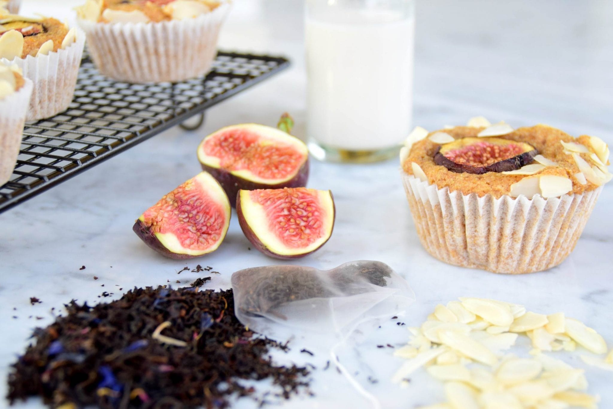 Vegan Earl Grey Fig Cupcakes