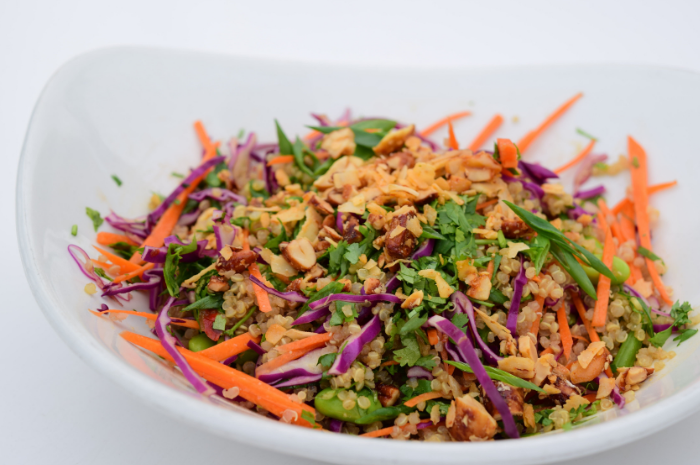 Asian Quinoa Salad with Miso Soy Dressing