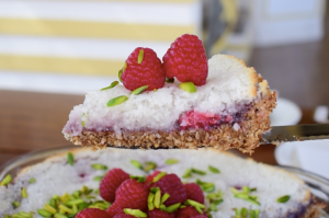 Aquafaba Explained & Raspberry Coconut Macaroon Tart